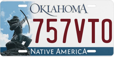 OK license plate 757VTO