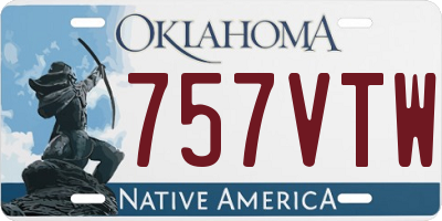 OK license plate 757VTW