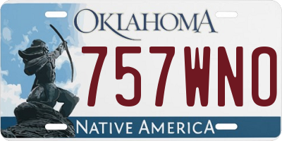 OK license plate 757WNO