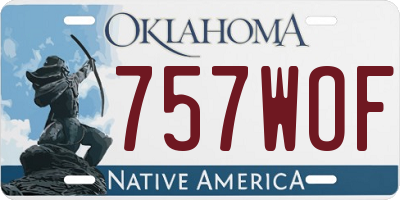 OK license plate 757WOF
