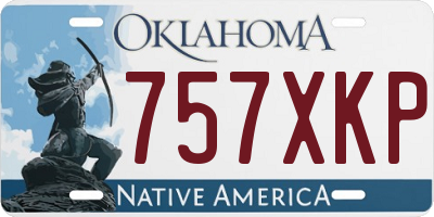 OK license plate 757XKP