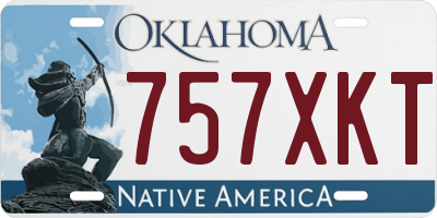 OK license plate 757XKT
