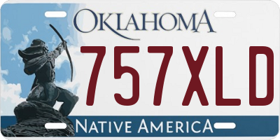 OK license plate 757XLD