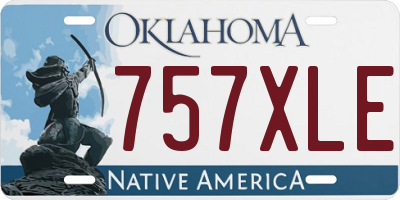OK license plate 757XLE