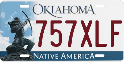 OK license plate 757XLF