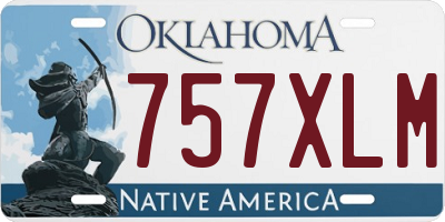 OK license plate 757XLM