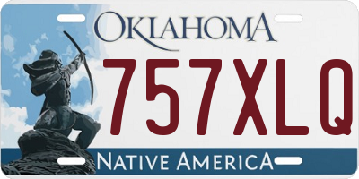 OK license plate 757XLQ