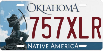 OK license plate 757XLR