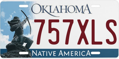OK license plate 757XLS