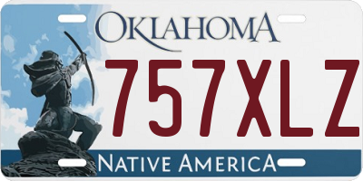 OK license plate 757XLZ