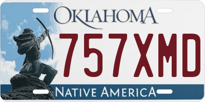 OK license plate 757XMD