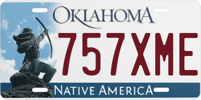 OK license plate 757XME