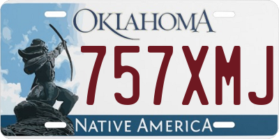 OK license plate 757XMJ
