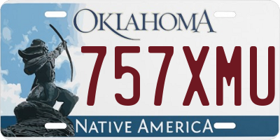 OK license plate 757XMU