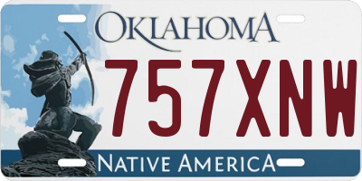 OK license plate 757XNW