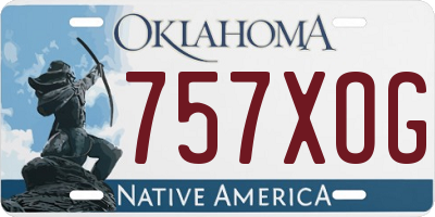 OK license plate 757XOG