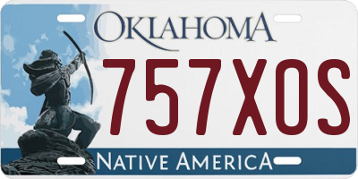 OK license plate 757XOS