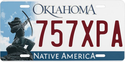 OK license plate 757XPA