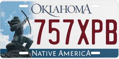 OK license plate 757XPB