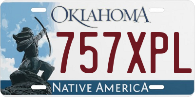 OK license plate 757XPL