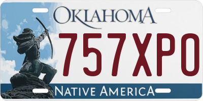 OK license plate 757XPO