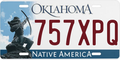 OK license plate 757XPQ
