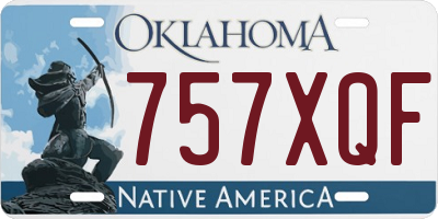 OK license plate 757XQF