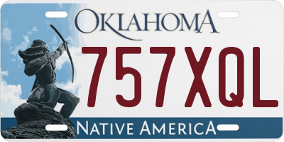 OK license plate 757XQL