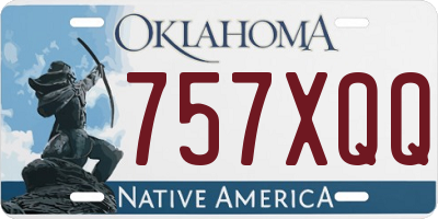 OK license plate 757XQQ