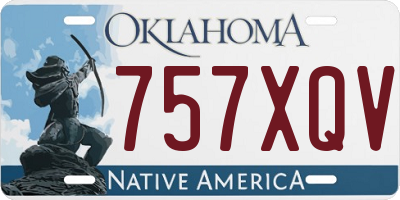 OK license plate 757XQV