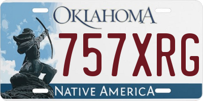 OK license plate 757XRG