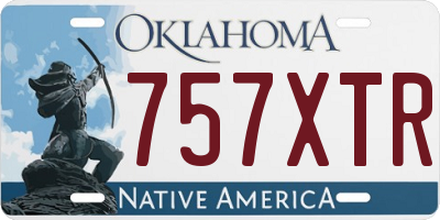 OK license plate 757XTR