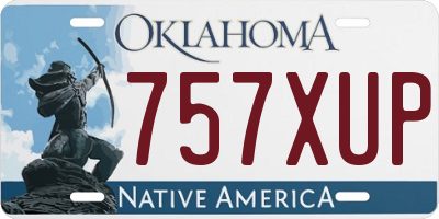 OK license plate 757XUP