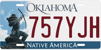 OK license plate 757YJH