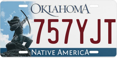 OK license plate 757YJT