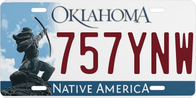 OK license plate 757YNW