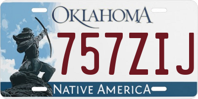 OK license plate 757ZIJ