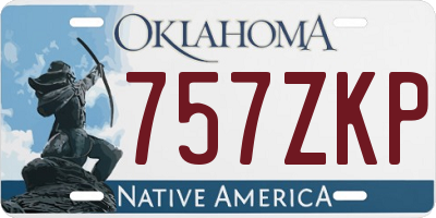 OK license plate 757ZKP