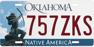 OK license plate 757ZKS