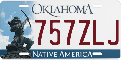 OK license plate 757ZLJ