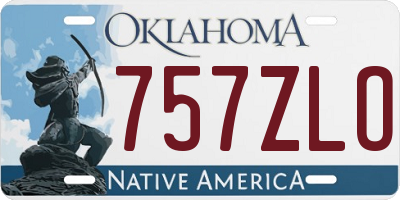 OK license plate 757ZLO