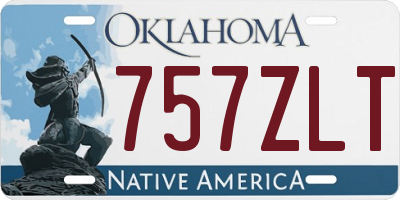 OK license plate 757ZLT
