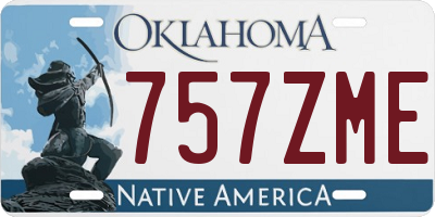 OK license plate 757ZME