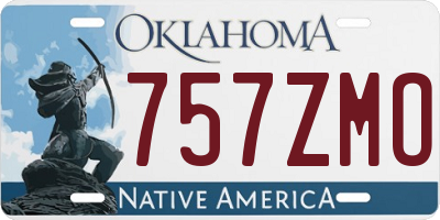 OK license plate 757ZMO