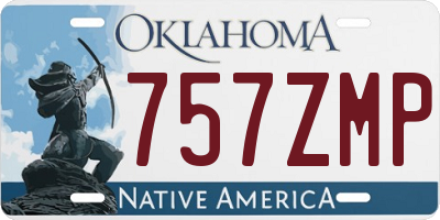 OK license plate 757ZMP