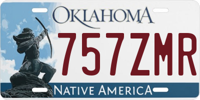 OK license plate 757ZMR