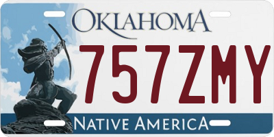 OK license plate 757ZMY