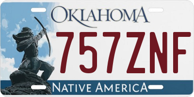 OK license plate 757ZNF