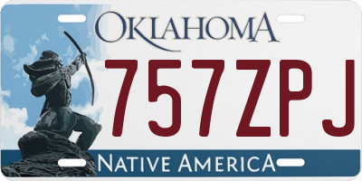 OK license plate 757ZPJ