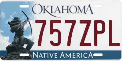 OK license plate 757ZPL